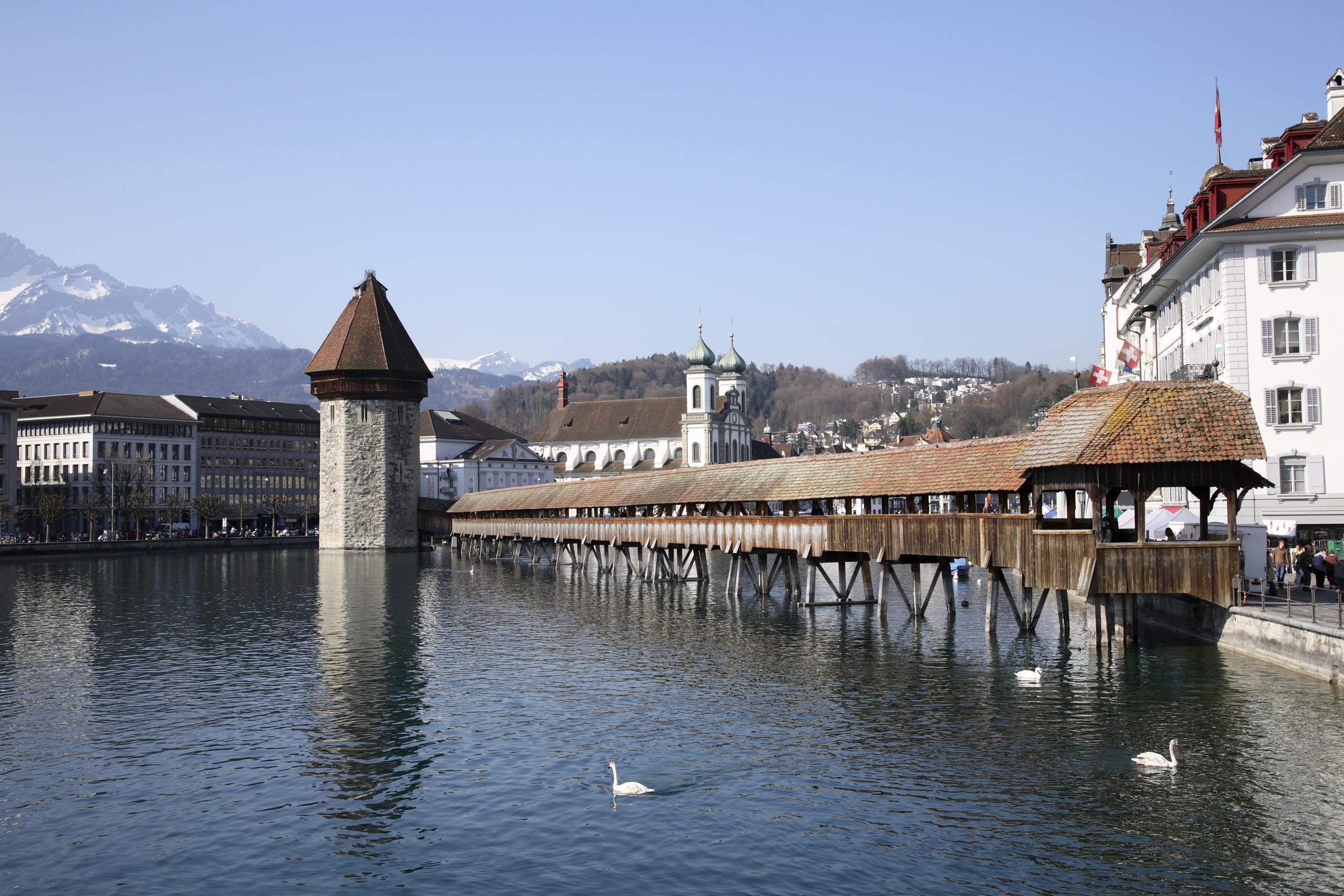 Lucerne’s fresco-covered Kapellbrucke