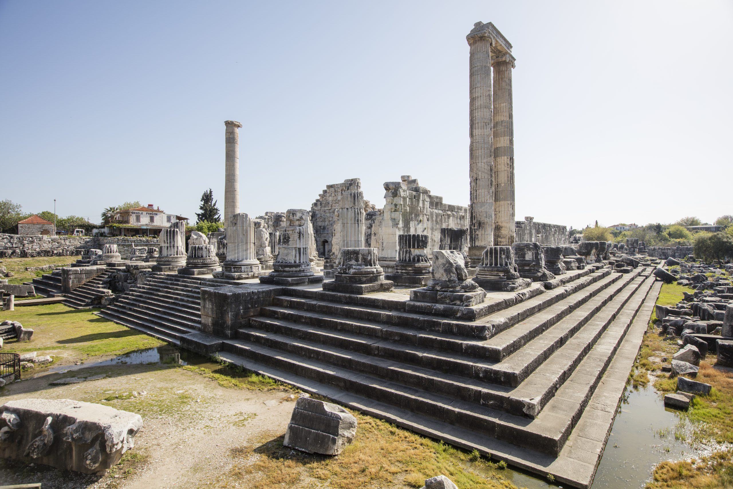 Ruins of the temple of Apollo in the ancient city of Didyma, Aydın, Turkey.